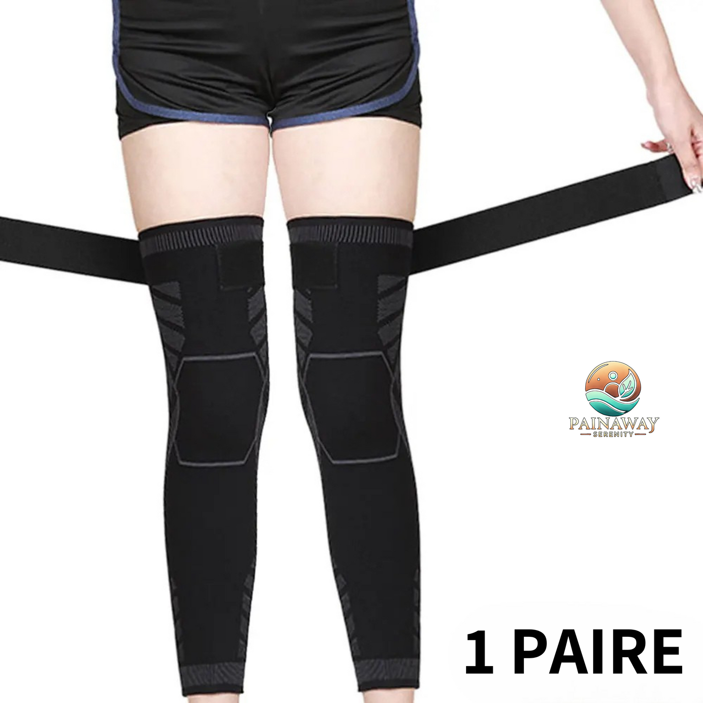 Manchon de Compression Long pour Jambe et Genou - Soutien et Confort