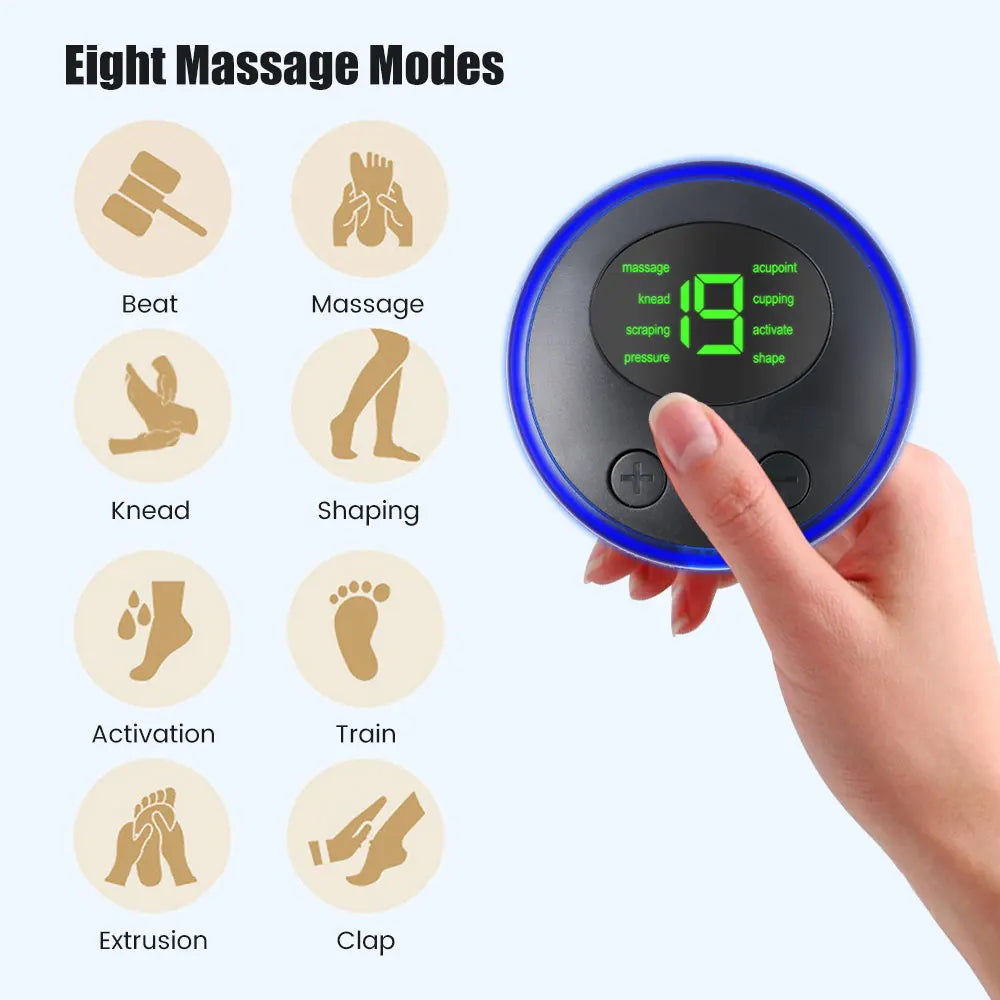 Mini Stimulateur Musculaire EMS avec 8 Modes et 19 Niveaux